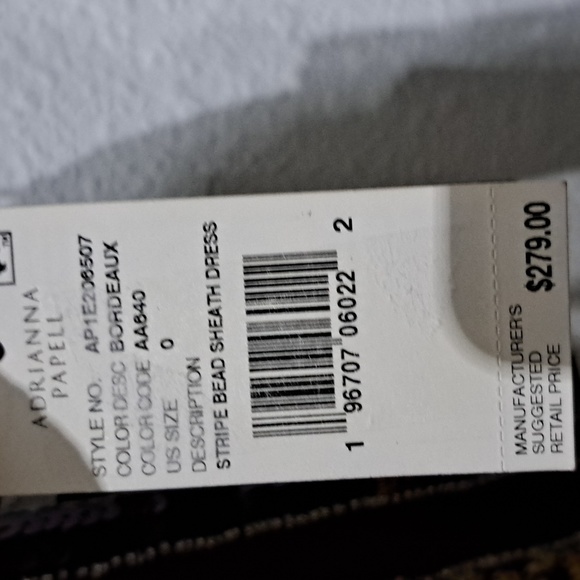 ADRIANNA PAPELL Stripe Bead Sheath Dress - Picture 8 of 9